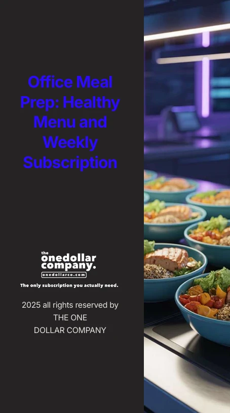 Office Meal Prep Healthy Menu and Weekly Subscription