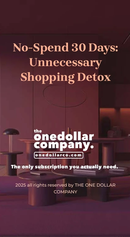 No Spend 30 Days Unnecessary Shopping Detox