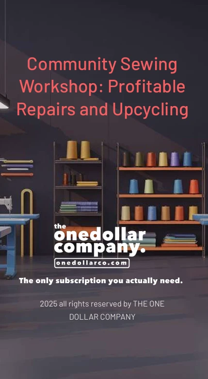Community Sewing Workshop Profitable Repairs and Upcycling
