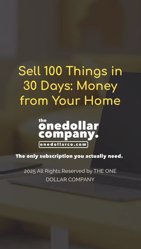 Sell 100 Things in 30 Days Money from Your Home