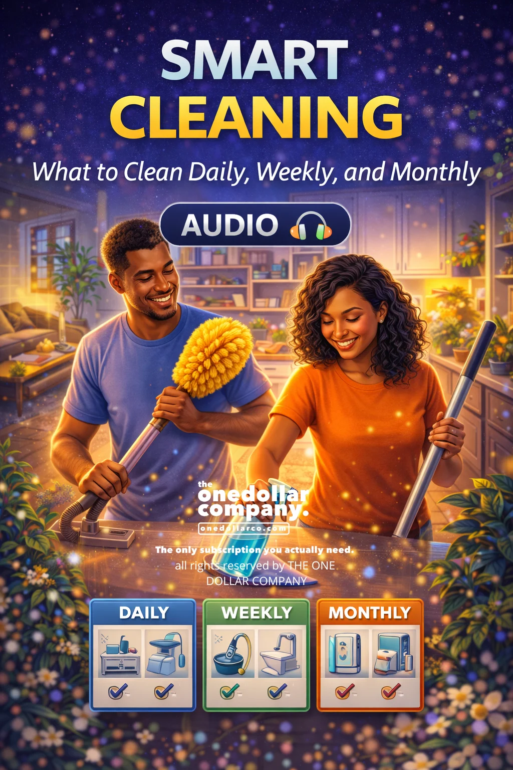 Smart cleaning what to clean daily, weekly and monthly