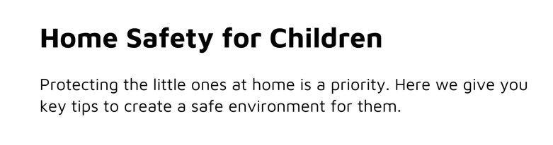 Home Safety for Children
