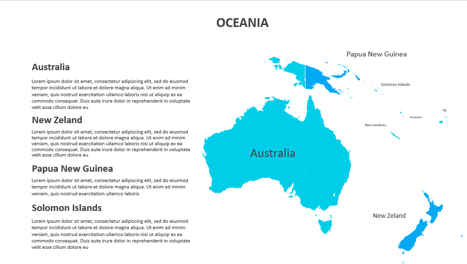 Oceania Editable Maps Pack