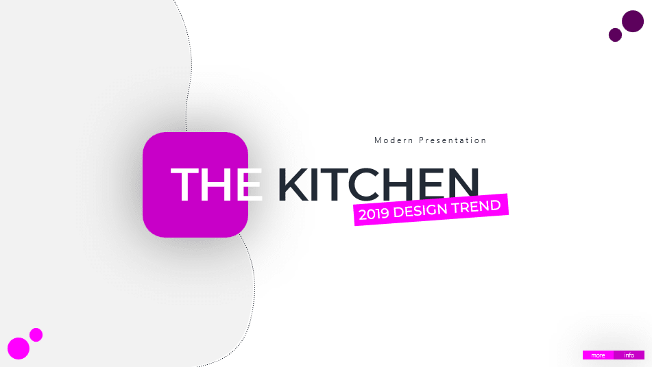 The Kitchen - Powerpoint Template Purple