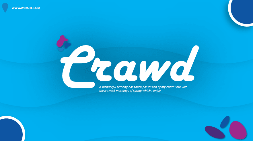 Crawd - Powerpoint Template Blue Purple