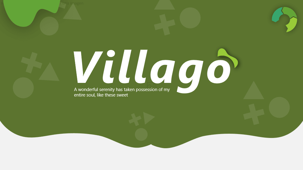 Villago - Powerpoint Template Green Plue
