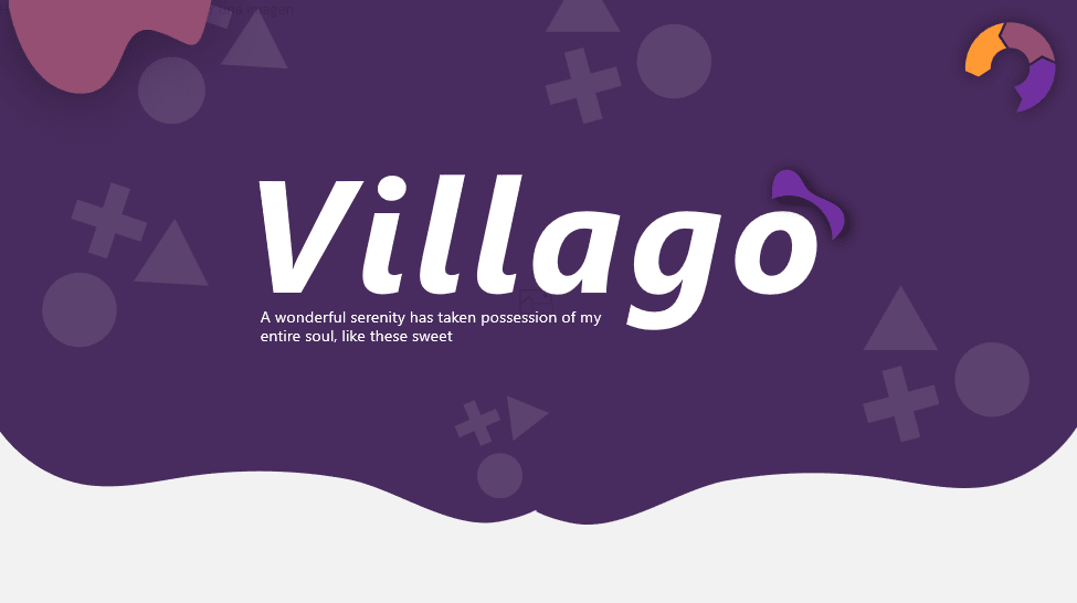 Villago - Powerpoint Template Purple Yellow