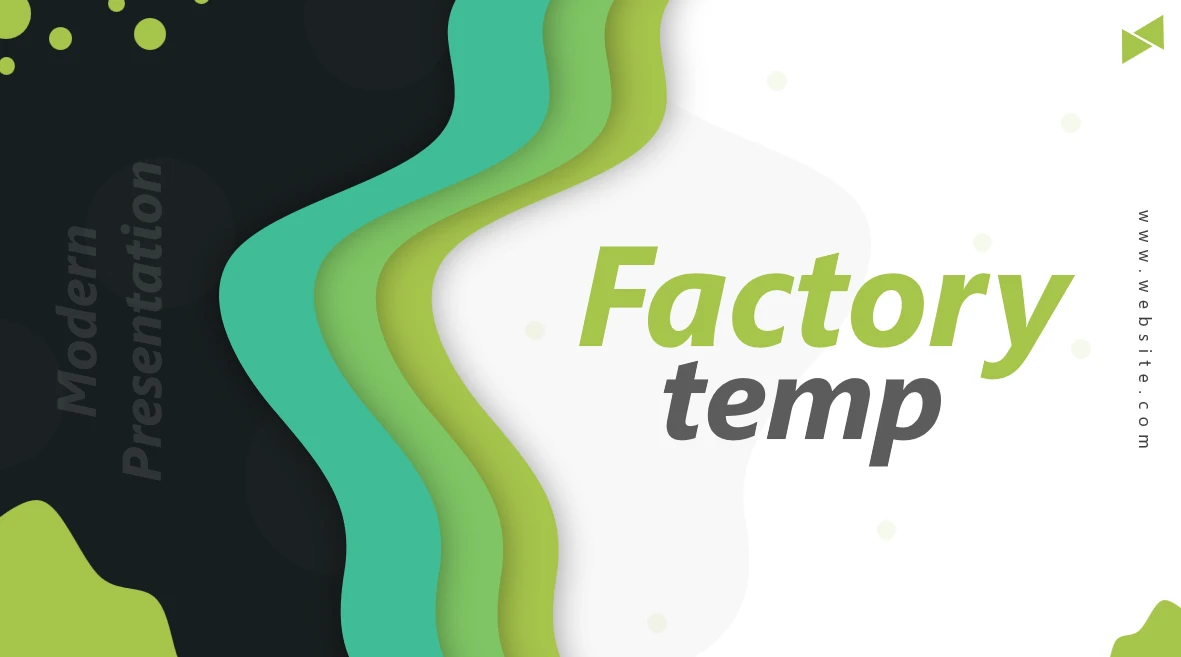Factory - Powerpoint Template Green Blue