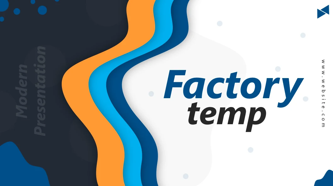 Factory - Powerpoint Template Yellow Blue