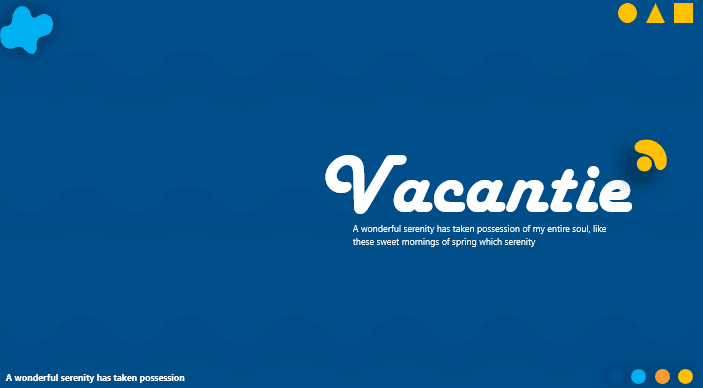 Vacantine - Powerpoint Template Yellow Blue