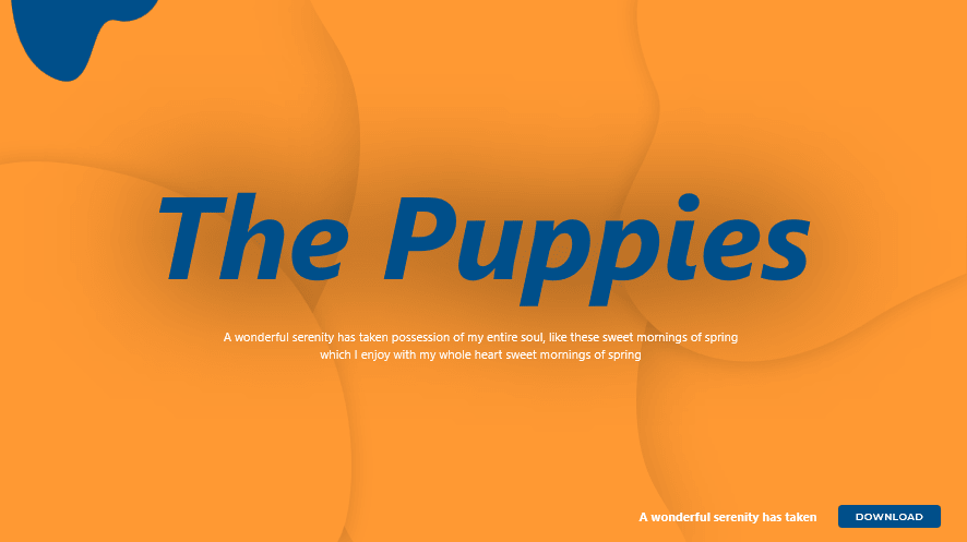 The Puppies  - Powerpoint Template Yellow Blue