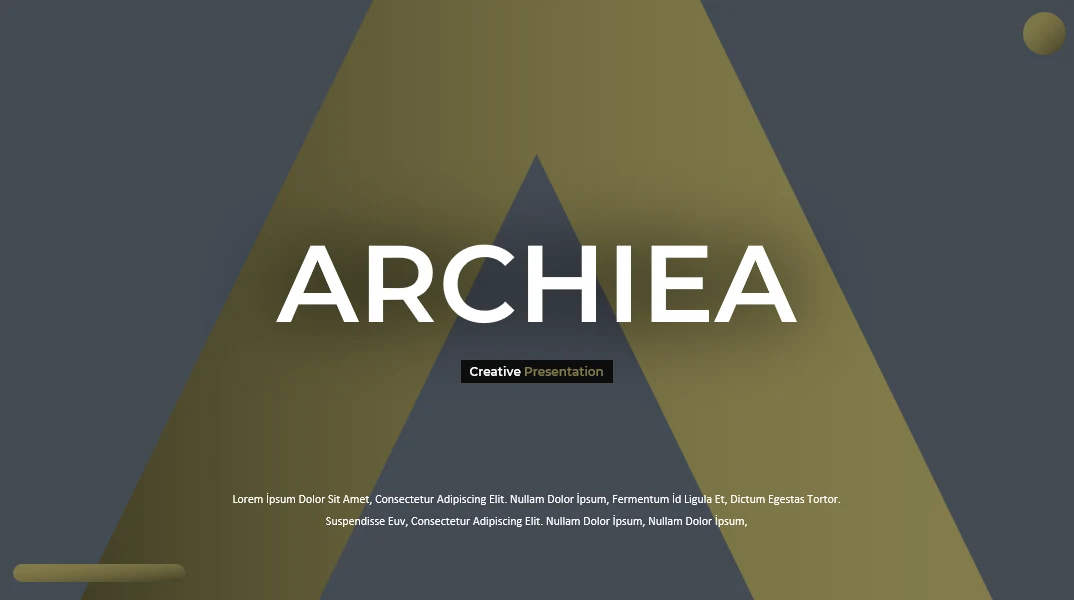 Archiea - Powerpoint Template Gold