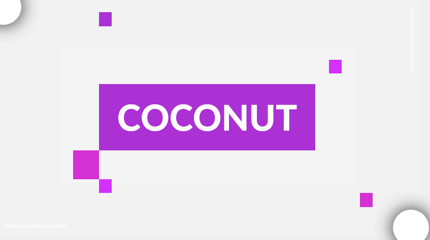 Coconut - Powerpoint Template Purple