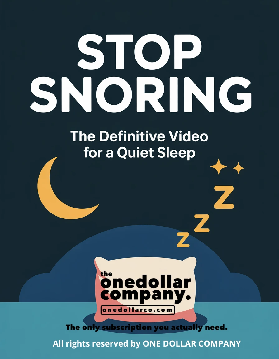 Stop Snoring: The Definitive Video for a Quiet Sleep