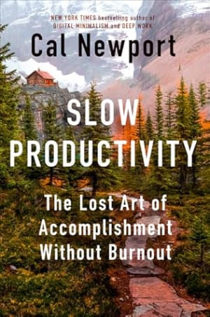 Slow Productivity: The Lost Art of Accomplishment Without Burnout by Cal Newport book cover