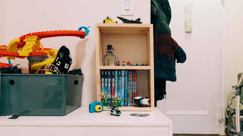 We built a bookcase