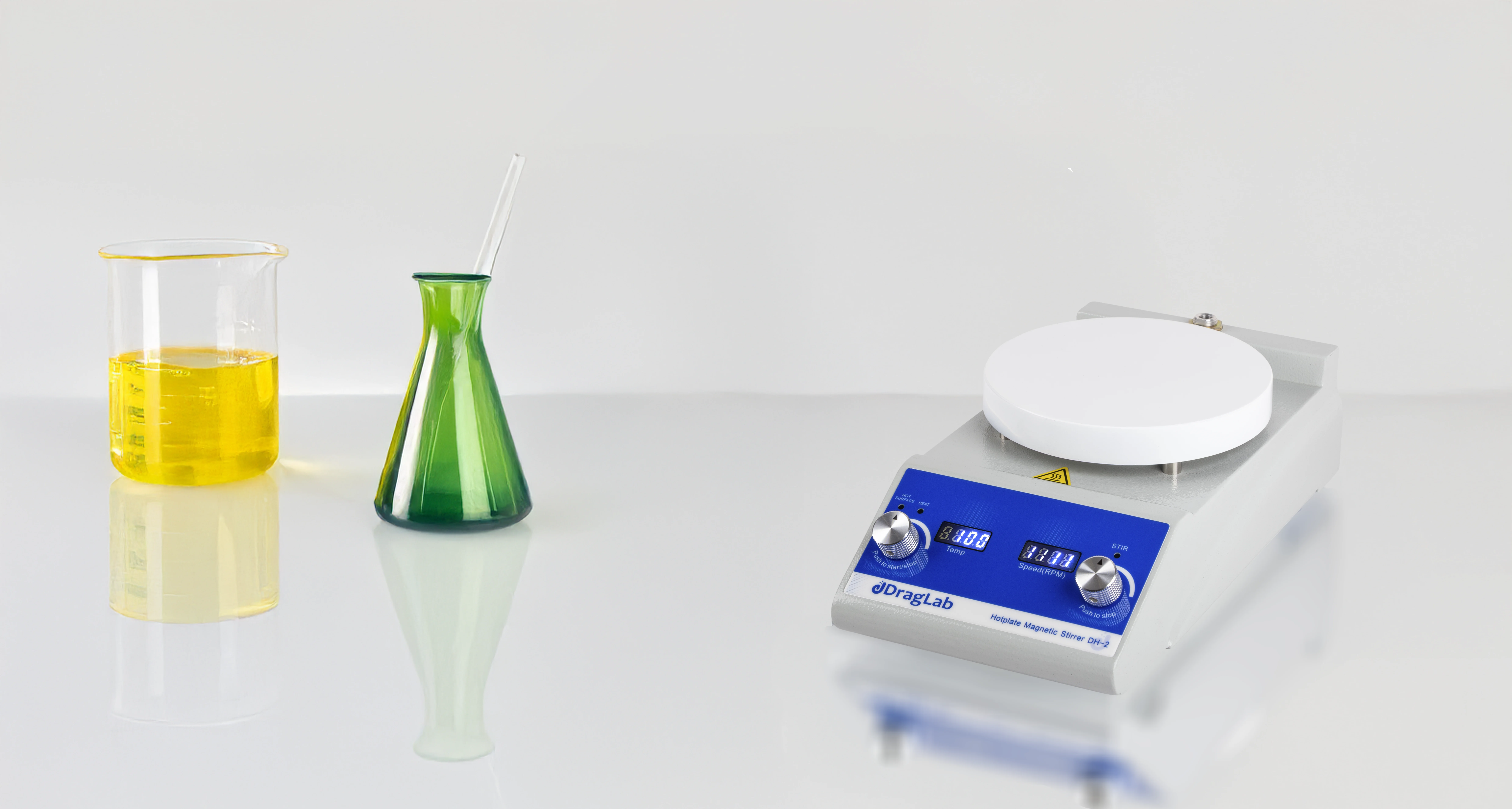 Hot Plate Magnetic Stirrer  - Compact DH 2 – Hotplate Magnetic Stirrer Series | DragLab
