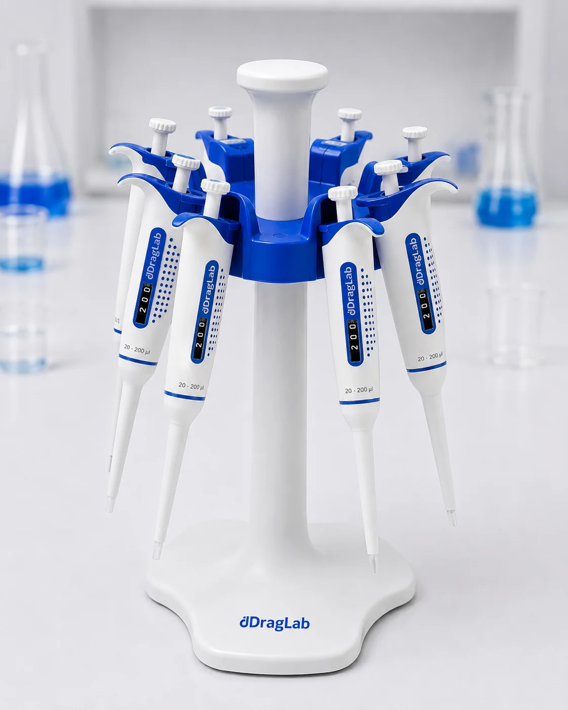 Capacidad para 6 pipetas