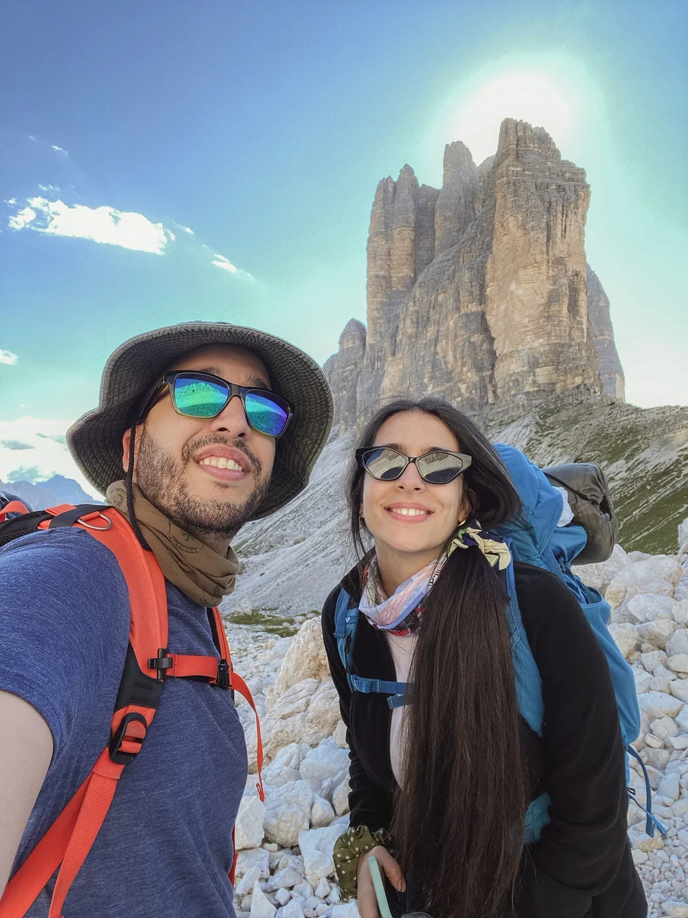 Me & my partner Sofia on the last ridge before the hut