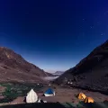 The basecamp of Mt.Toubkal in night stars