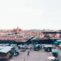 View of Marrakech from cafe in the medina