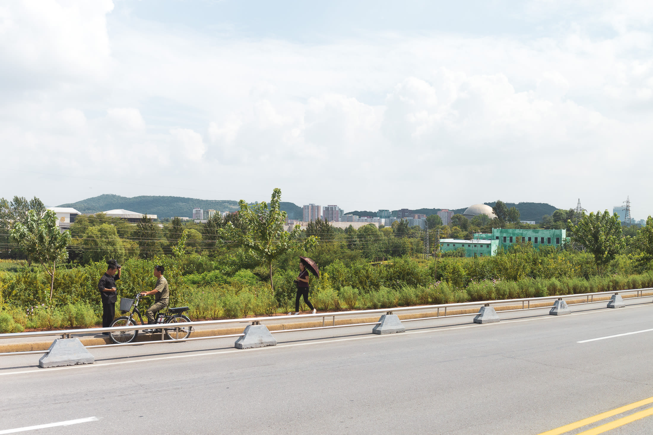 Lush outskirts of the North Korean country side