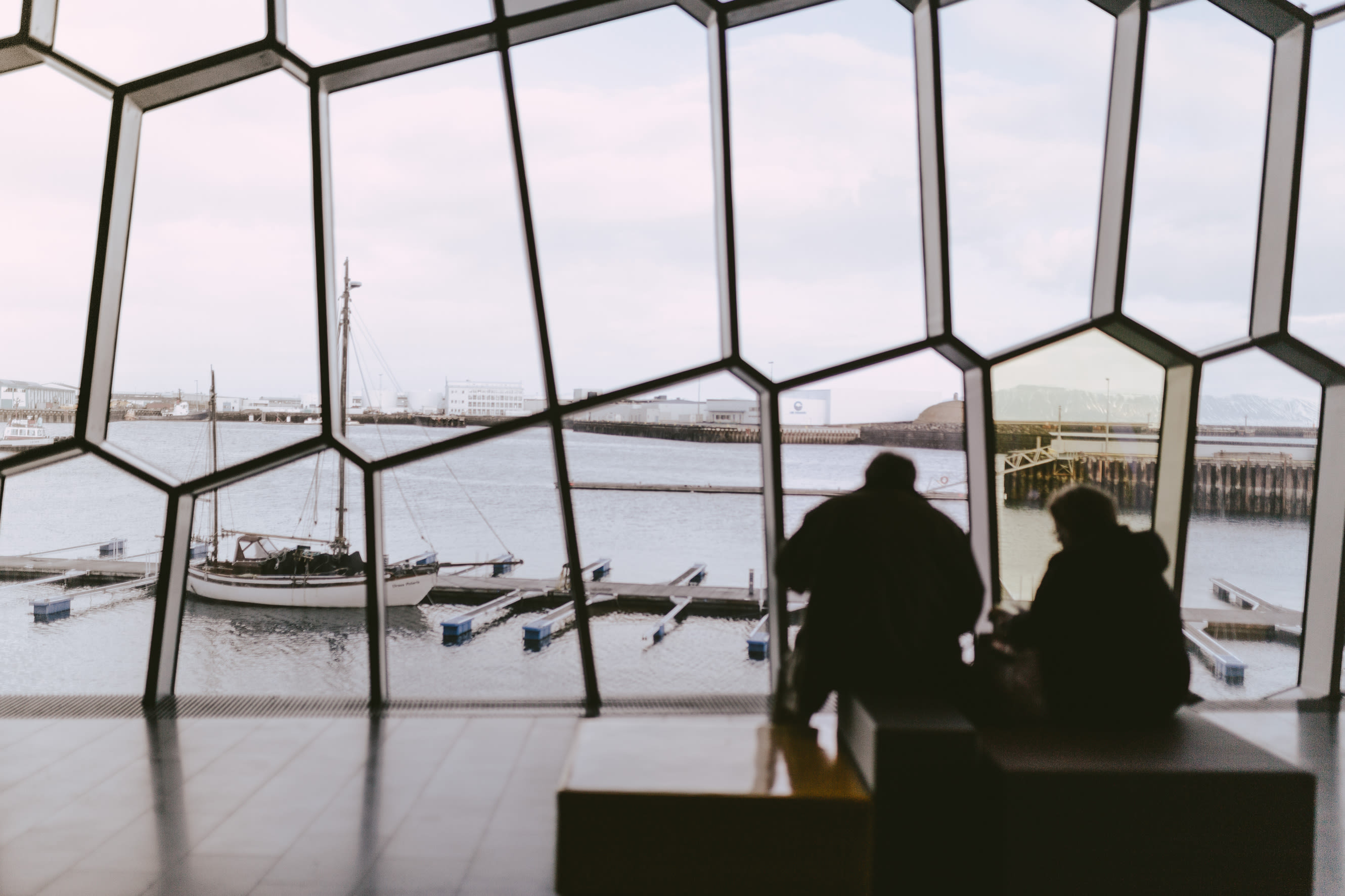 It is impossible to not take a great photo at The Harpa concert hall. The Harpa is a cultural landmark and consists of geometric glass panels of different colours