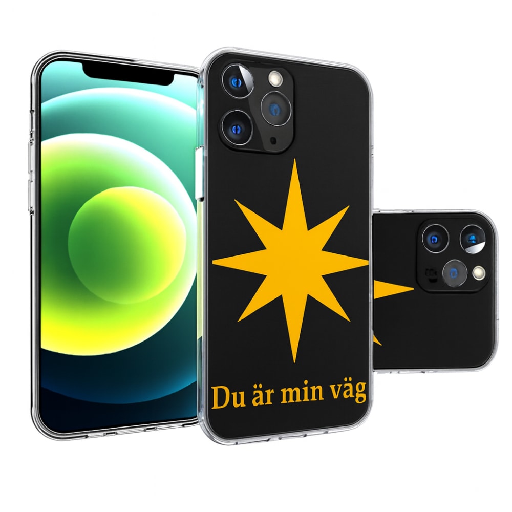 Apple iPhone 14 Pro - Sik Siyah Yildiz Temali Süper Kilif
