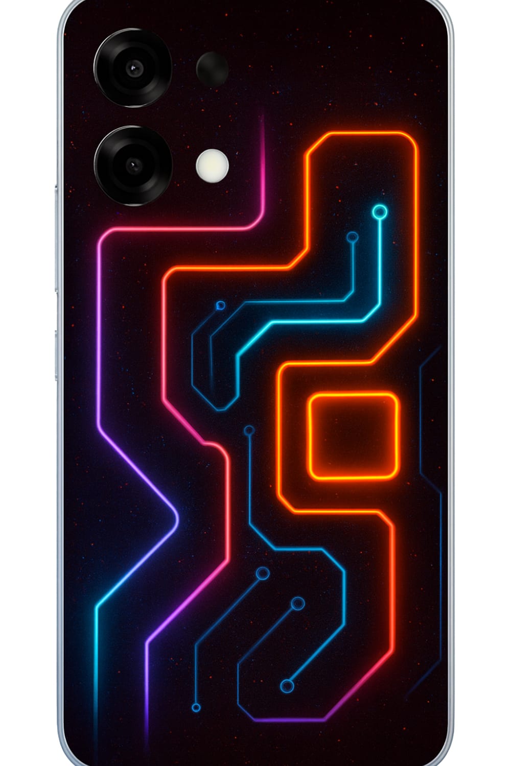 Oppo Oppo A6X - Koyu Kahverengi Disi Isil Isil Küçük Simler Temali Süper Kilif