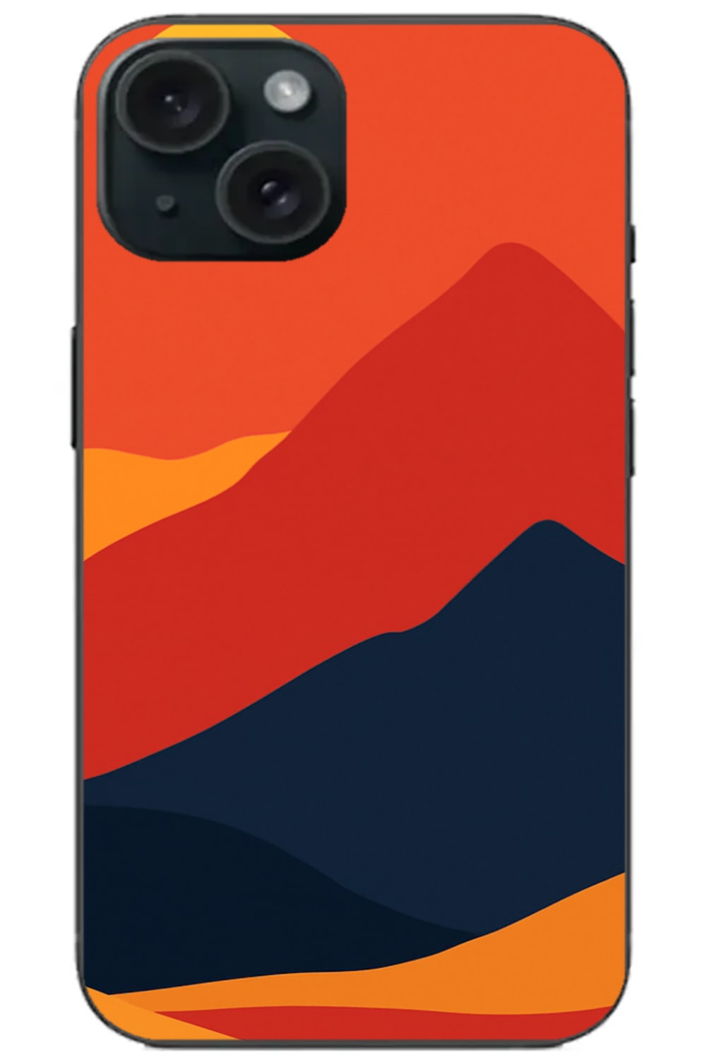 Apple iPhone 15 - Renkli Geometrik Desenli Süper Kilif