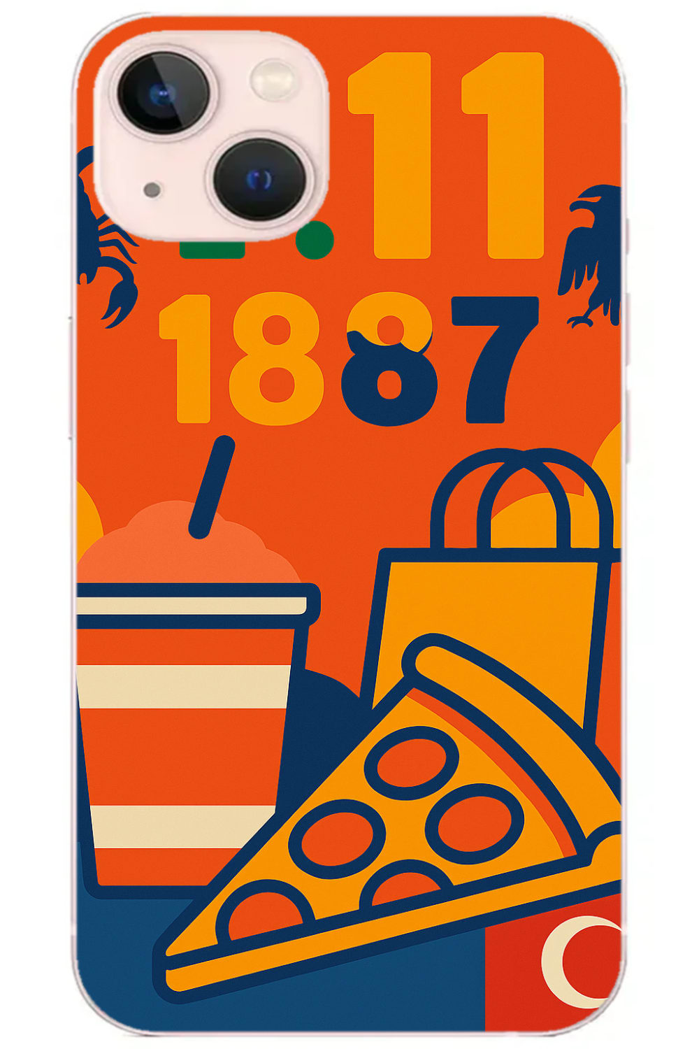 Apple iPhone 13 - Renkli Geometrik Desenli Süper Kilif