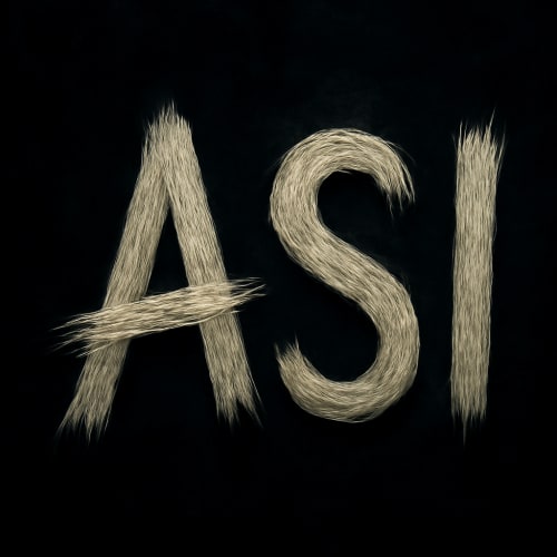 black background, white text saying 'Asi', photorealistic, hyper-detailed, studio lighting, full screen composition, subject fills entire frame, deep shadows, epic dramatic atmosphere, heroic feeling, balanced level of detail, moderate complexity, Ya