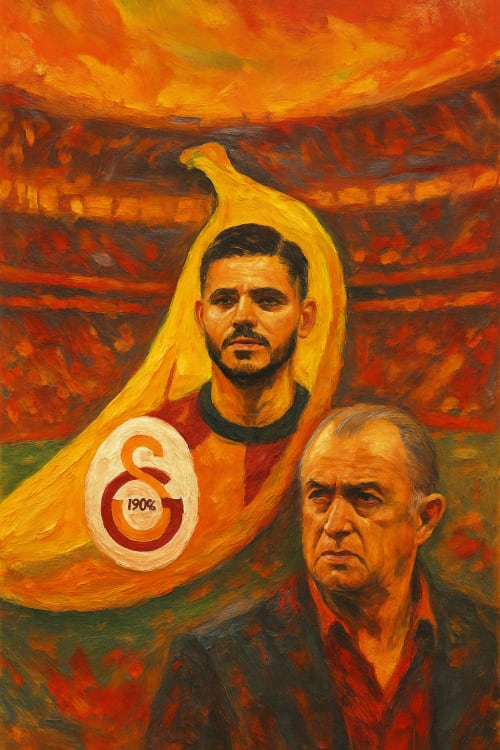Bana icerisinde icardi gs logosu ve fatih terimin oldugu bir kilif tasarla. Yağlı Boya / Sanatsal: Fırça darbeleri belli olan, tablo hissi veren sanatsal bir işleme. Stadyum Atmosferi: Arka planda bir stadyum görüntüsü. Kırmızı ve Sarı: Galatasaray'ı
