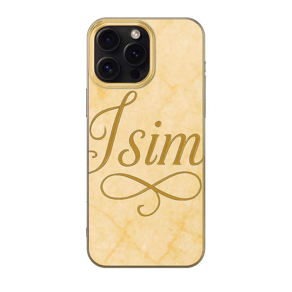 İsim yazılı, kişiye özel bir telefon kılıfı