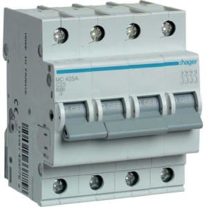 Авт. вим. 4-п. C 25A (6kA) Hager (B) (Не постачається) (заміна 0291540)
