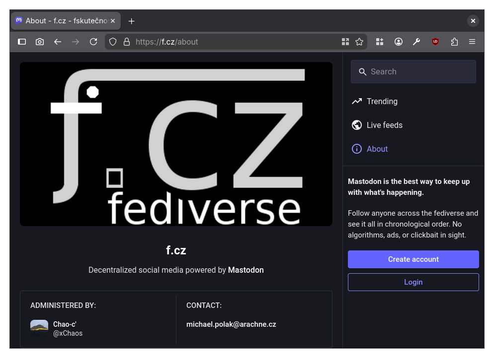 f.cz - vskutečnosti fedivesmír :-)
