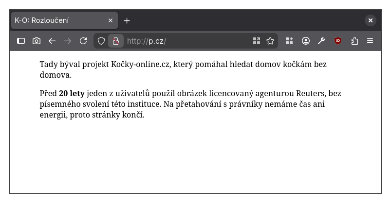 screenshot webu p.cz s předchozím textem