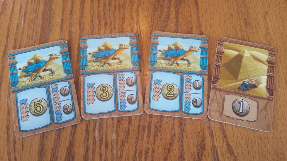 Camel Up betting cards Betting cards in Camel Up