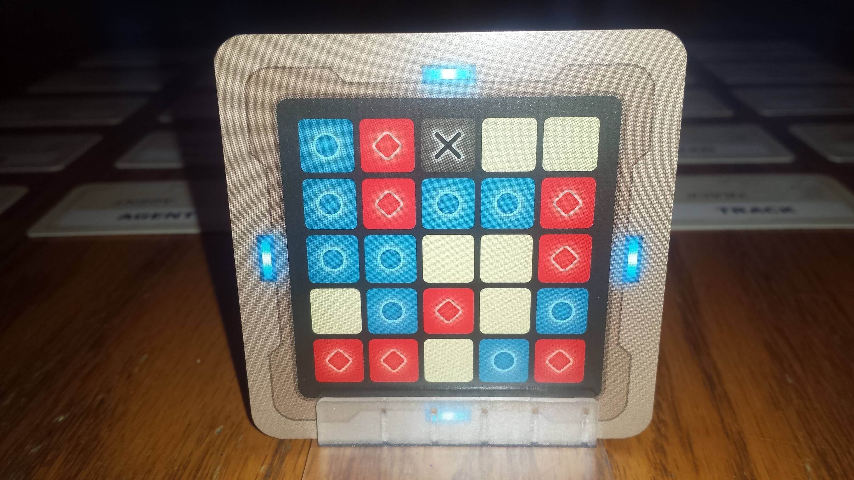 A Codenames key card A Codenames key card, seen only by the Spymasters