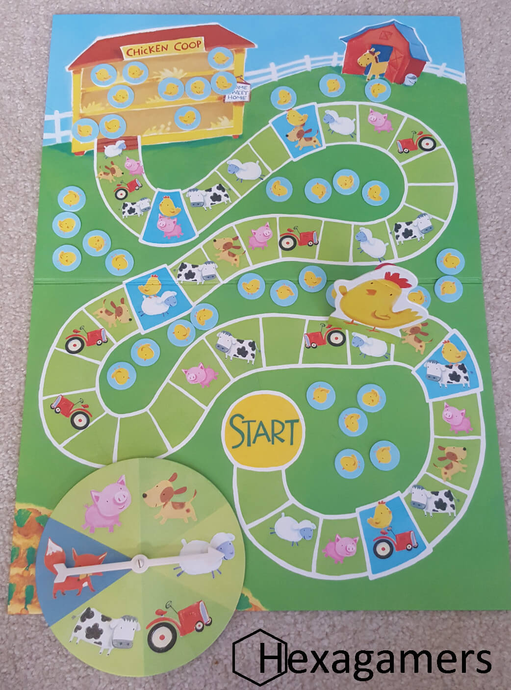 The Count Your Chickens game board