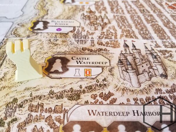 A worker placed on the Castle Waterdeep space