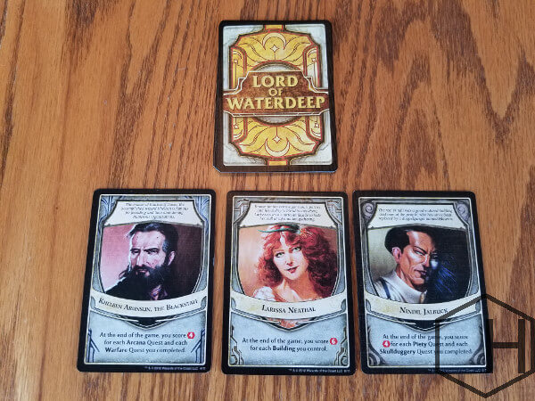 Secret Lord cards in Lords of Waterdeep