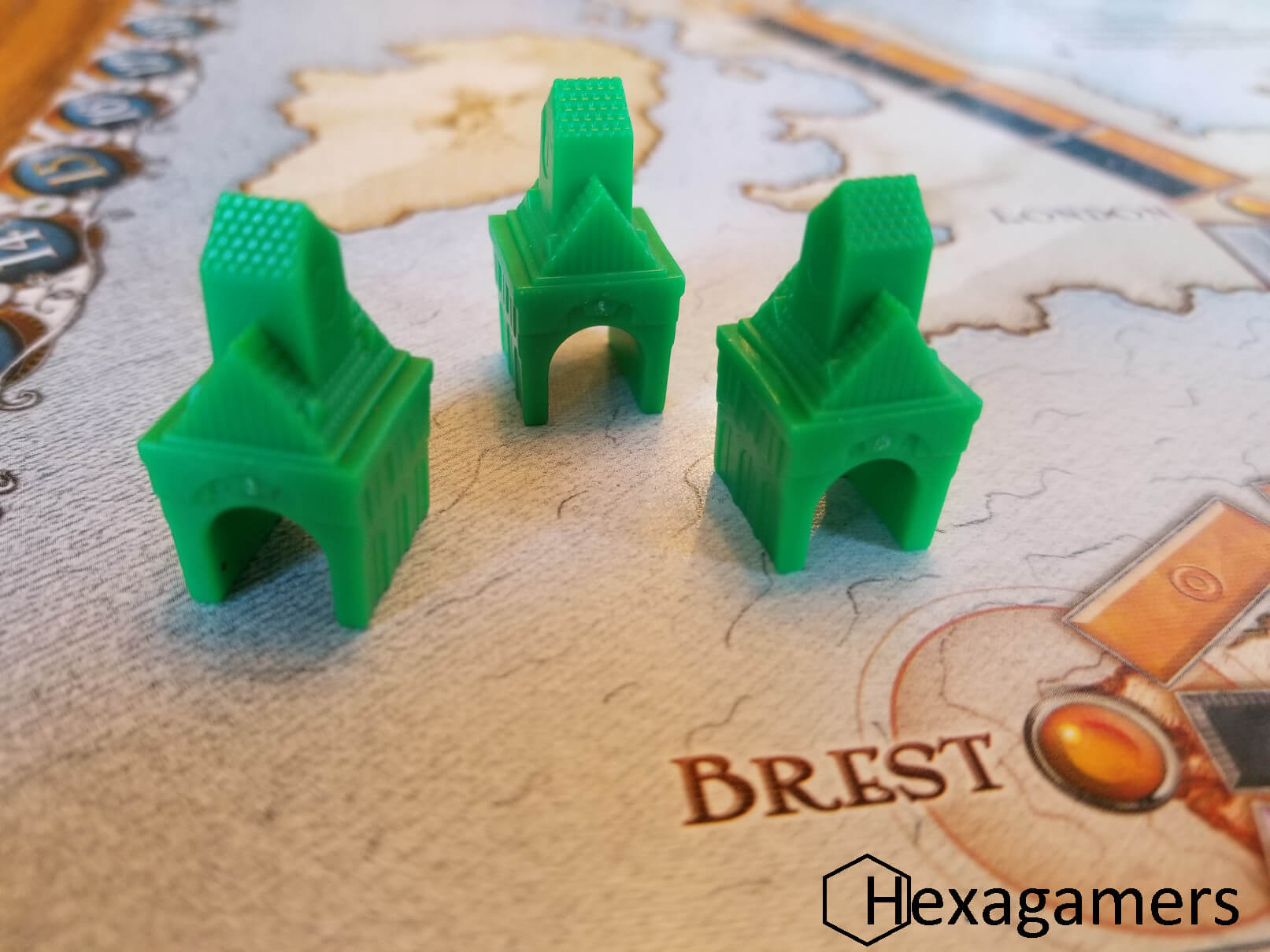 A train station in Ticket to Ride Europe A train station placed in a city in Ticket to Ride Europe