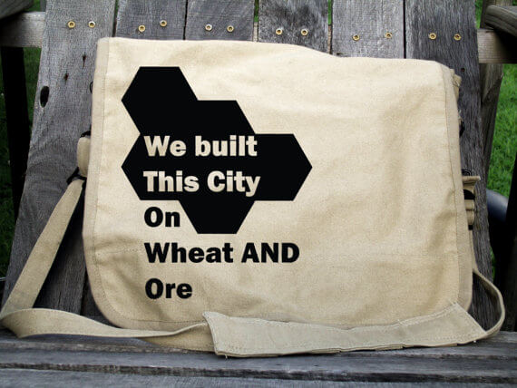 We Built This City Catan Messenger Bag