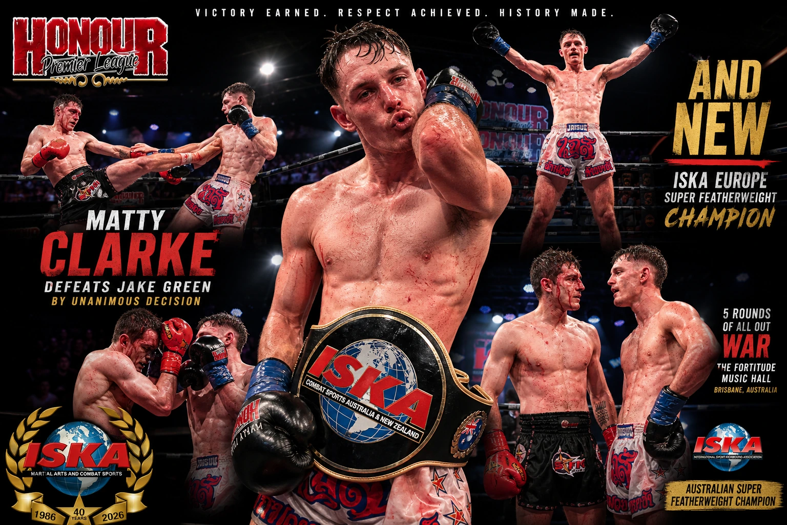 Matty Clarke Crowned ISKA Champion After War at Honour Premier League