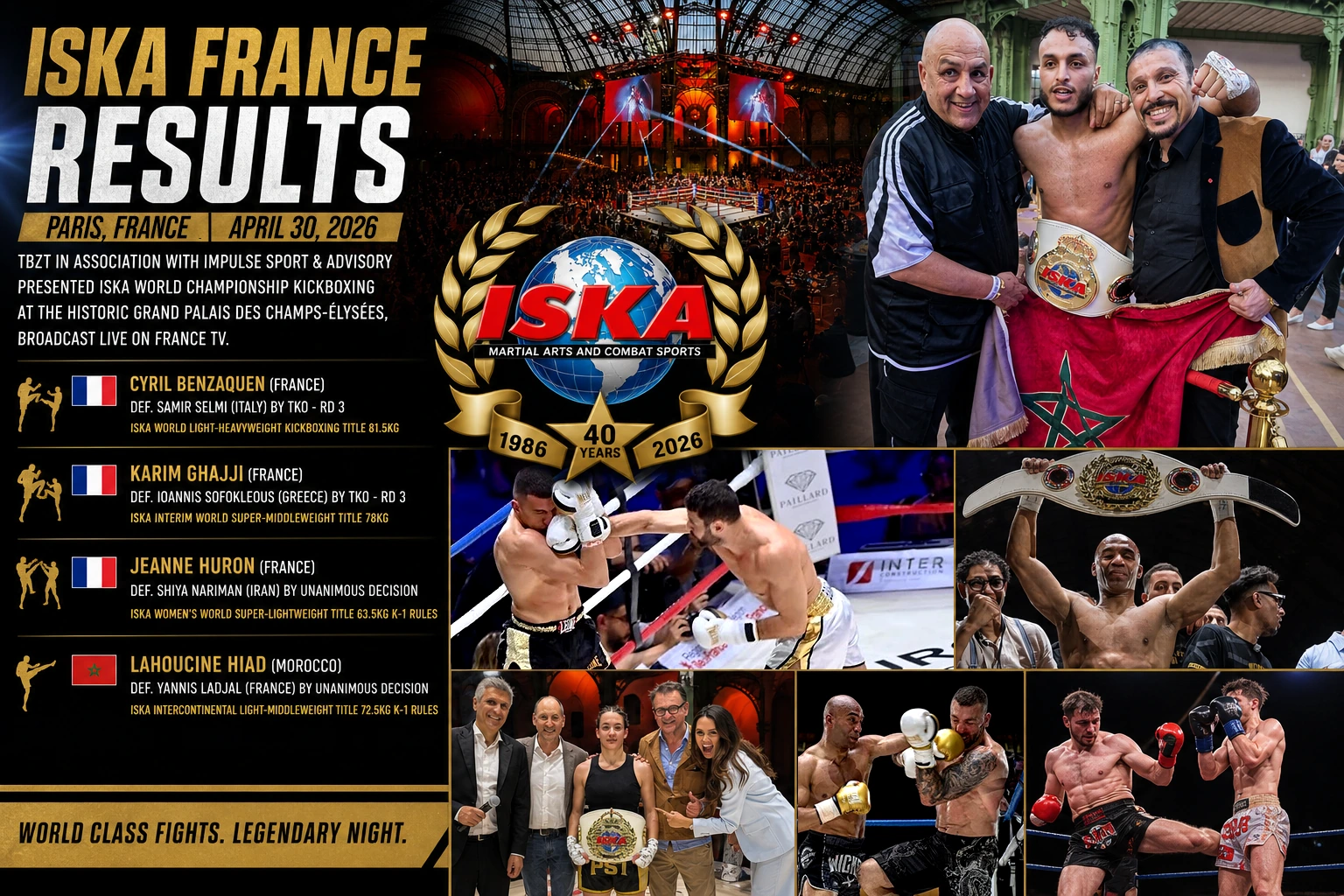ISKA World Championship Delivers Electrifying Night in Paris