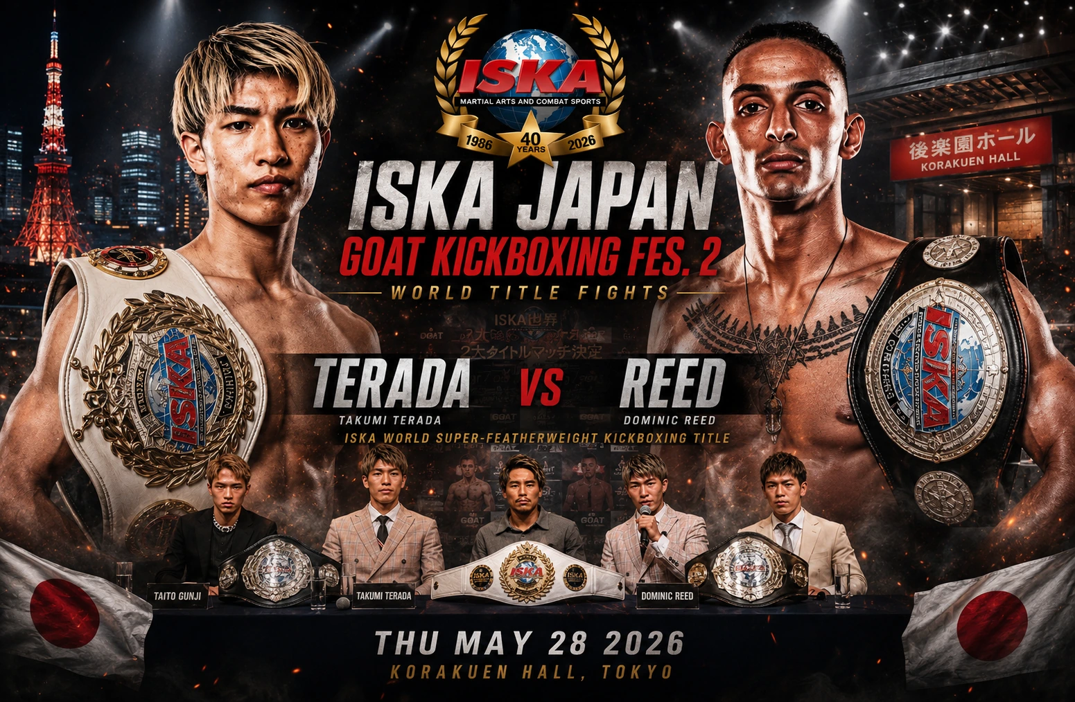 ISKA Japan: GOAT Kickboxing Festival 2 Officially Announced ISKA Japan: GOAT Kickboxing Festival 2 Officially Announced