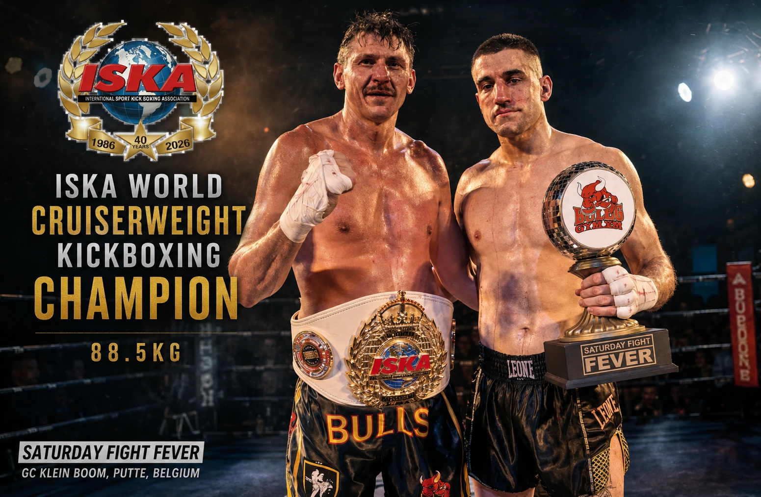 Filip Verlinden Crowned ISKA World Cruiserweight Champion in Belgium Filip Verlinden Crowned ISKA World Cruiserweight Champion in Belgium
