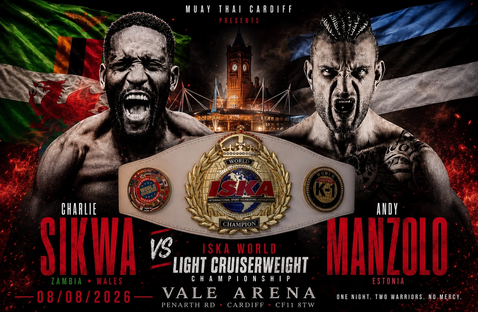 ISKA World Championship: Sikwa vs. Manzolo Set for Cardiff Showdown