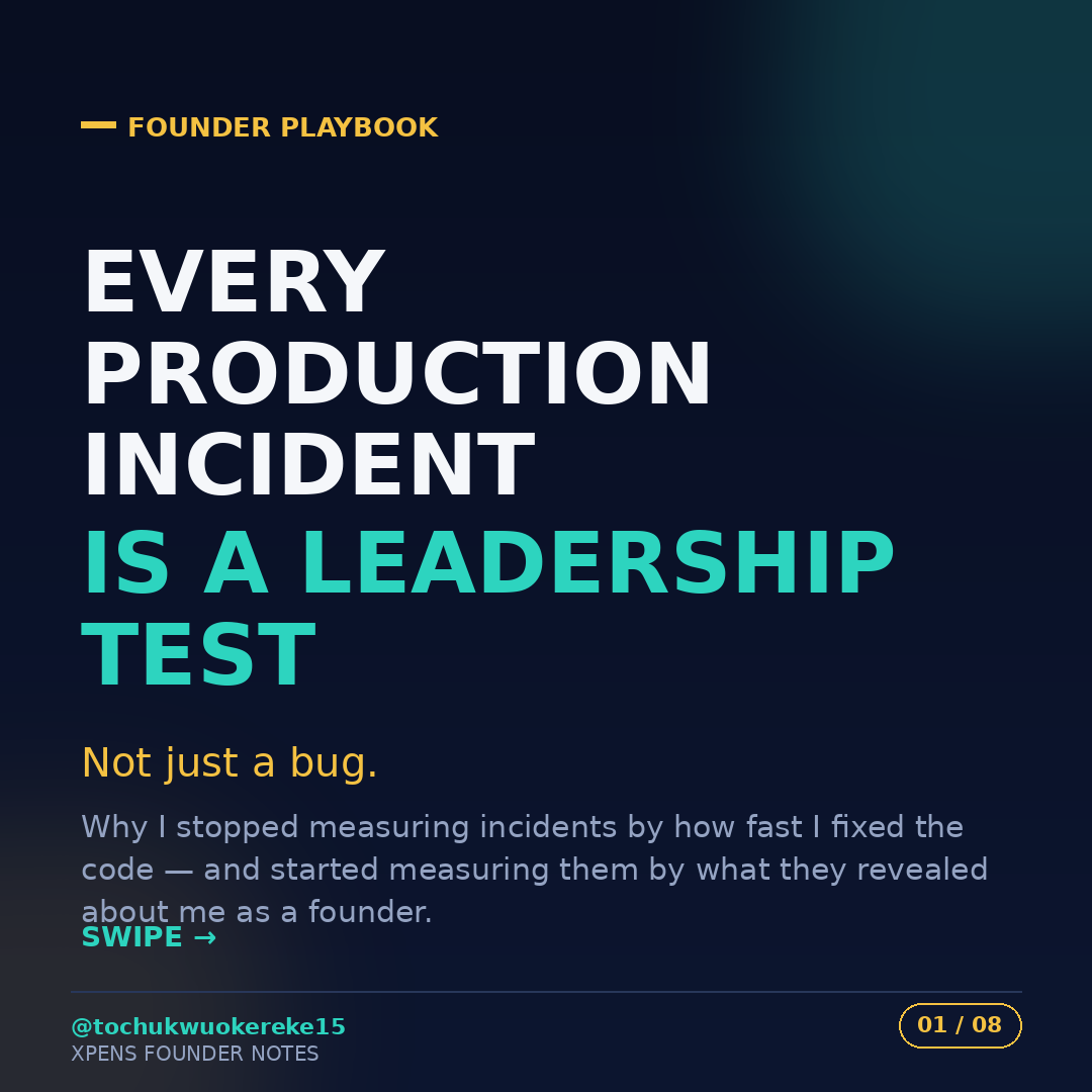 Why I Treat Every Production Incident As A Leadership Test, Not Just A Bug